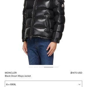 Moncler Black down Maya Jacket (Hat Also)